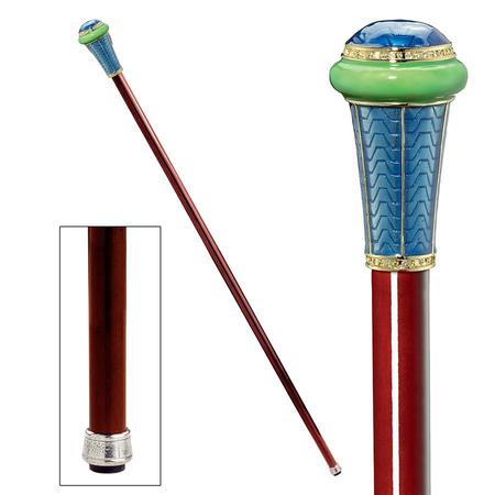 DESIGN TOSCANO The Imperial Collection: Peacock's Tail Enameled Walking Stick FH222